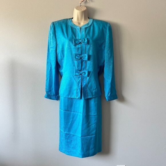 Adrianna Papell Silk Two-Piece Set Size 10 - Picture 1 of 8